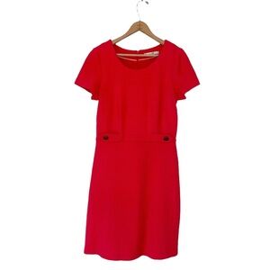 Boden | Orange Ribbed Short Sleeve Dress